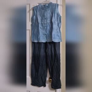 Handmade Silk Top & Pants Small